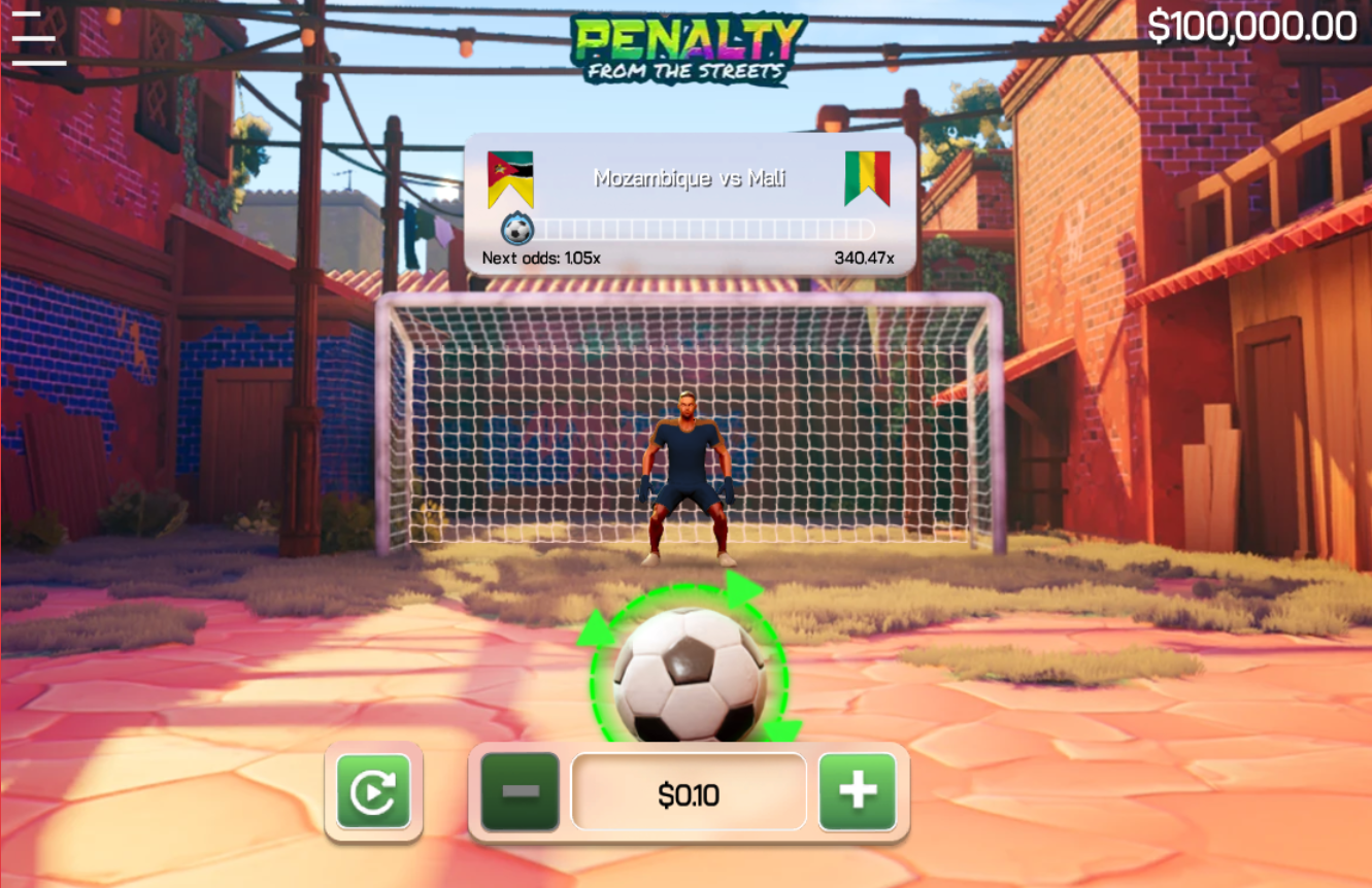 Penalty from the Streets slot gameplay screenshot