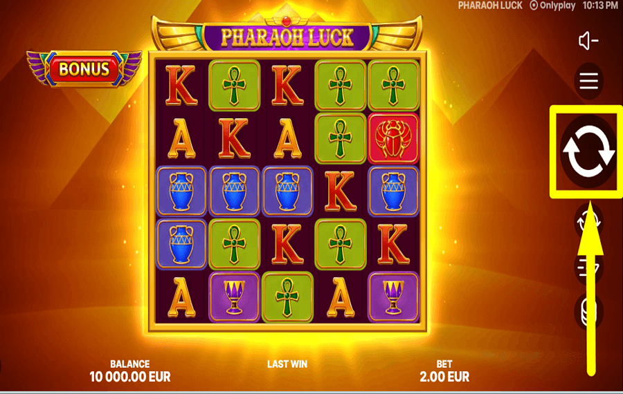 Pharaoh Luck Online Video Slot screenshot