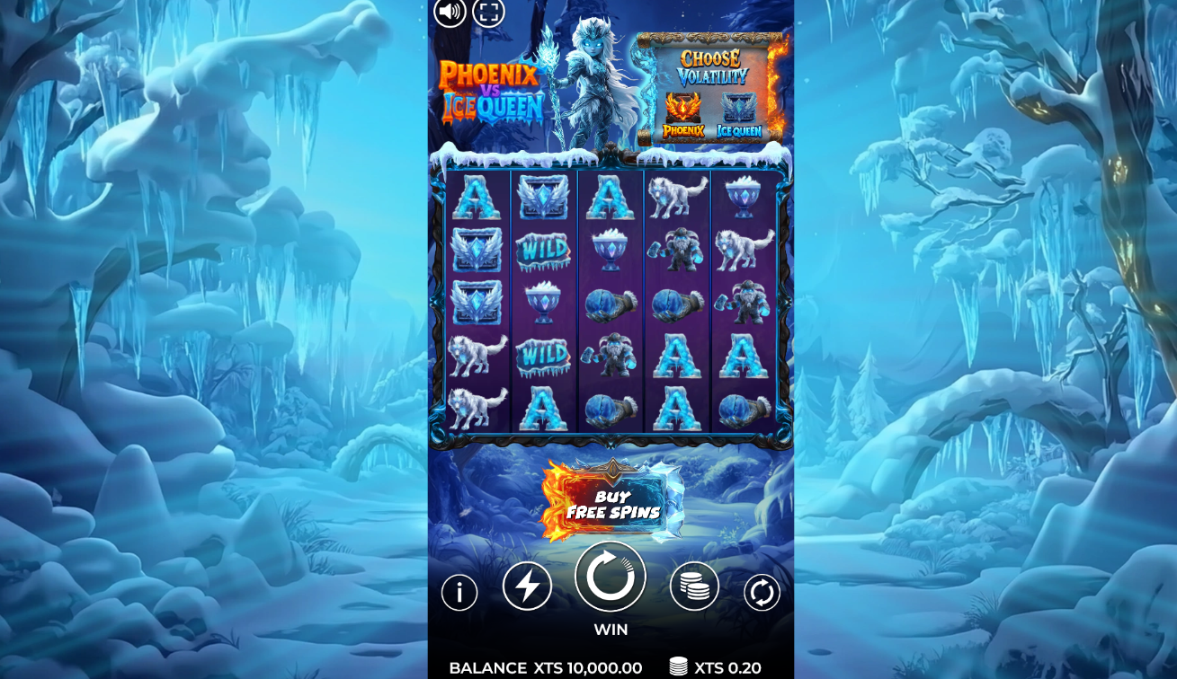 Phoenix vs Ice Queen slot gameplay screenshot