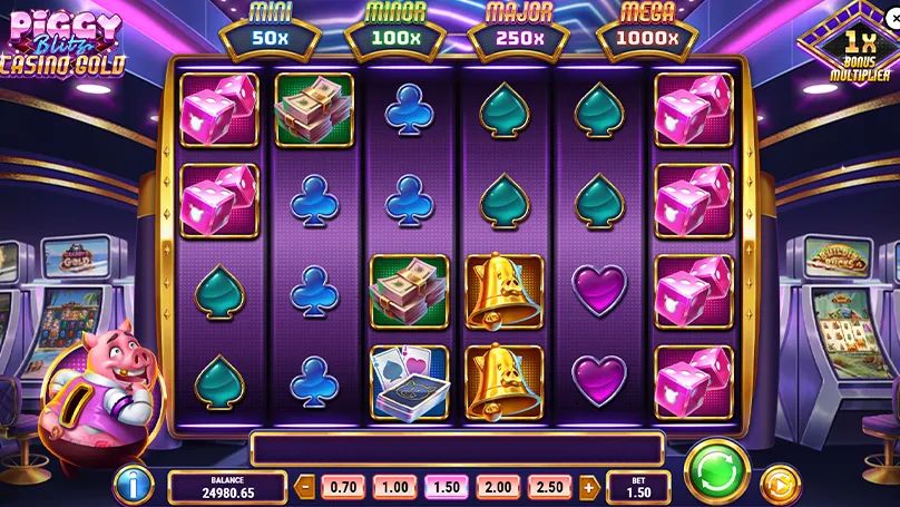 Piggy Blitz Casino Gold slot gameplay screenshot