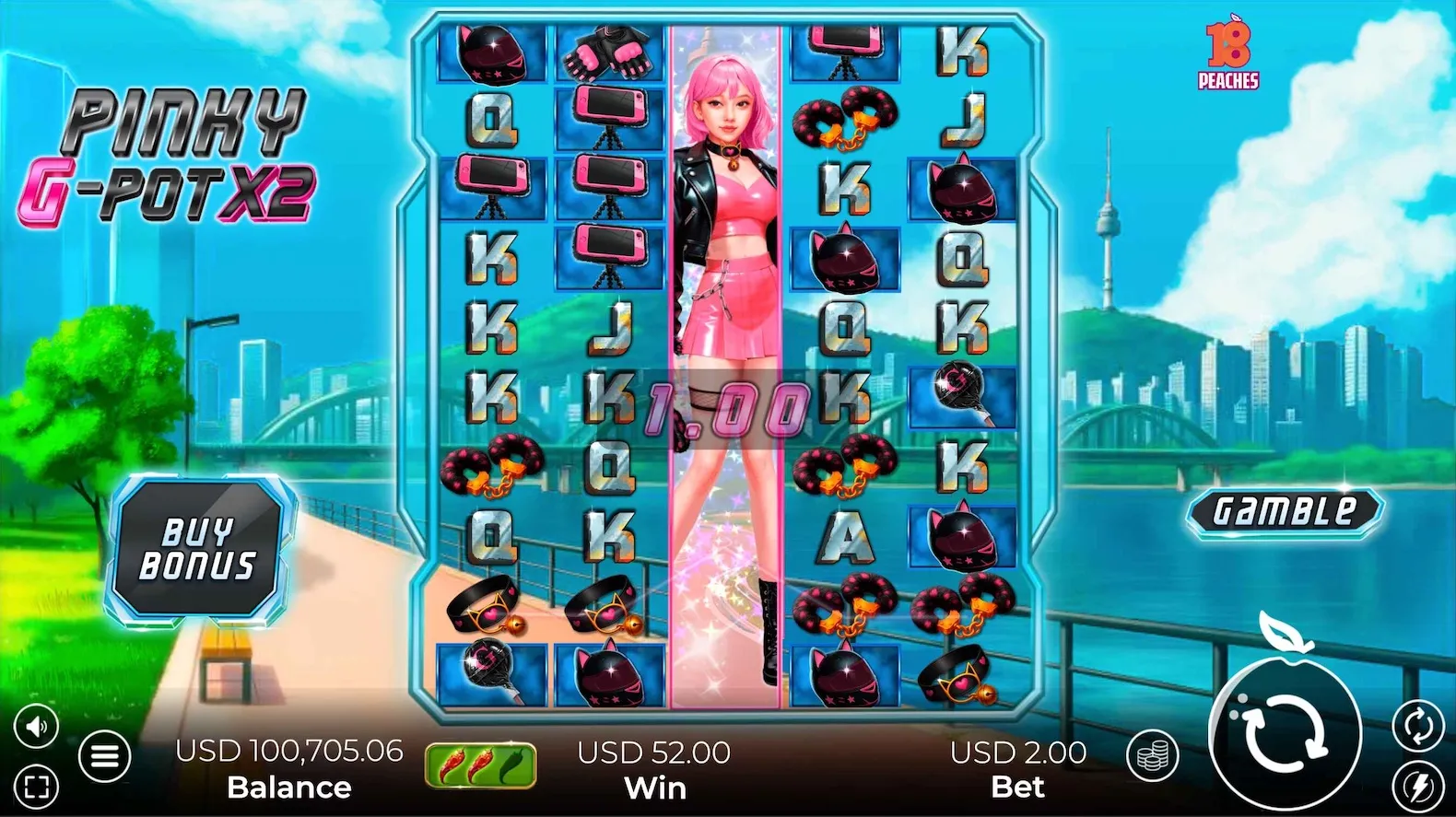 Pinky G-Pot X2 Online Video Slot gameplay screenshot