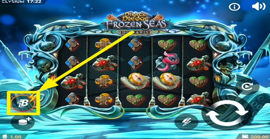 Pirate Pledge Frozen Seas Elysium Studios slot gameplay screenshot