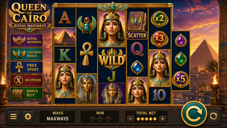 Queen Of Cairo Royal Maxways slot screenshot