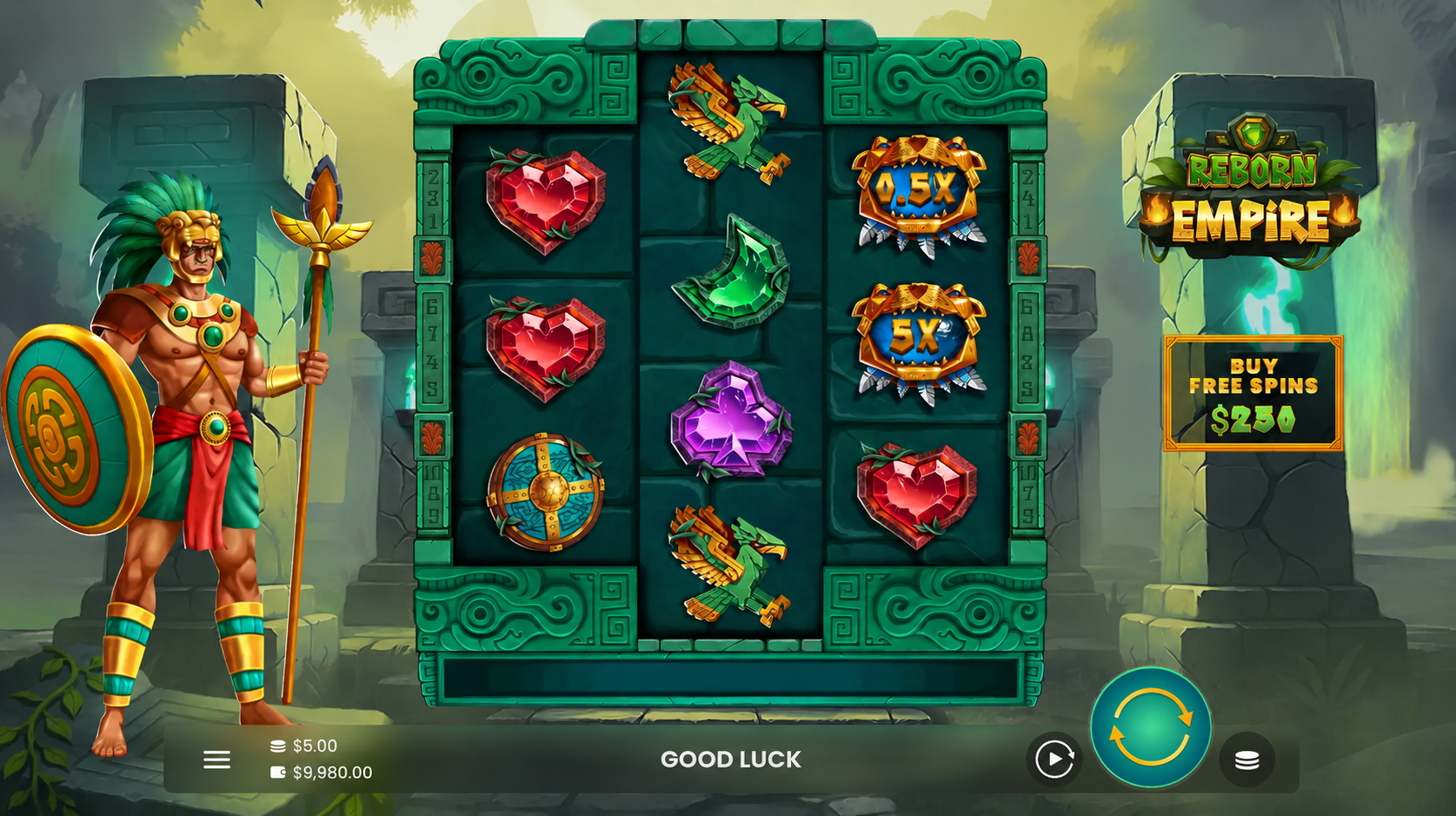 Reborn Empire slot gameplay screenshot