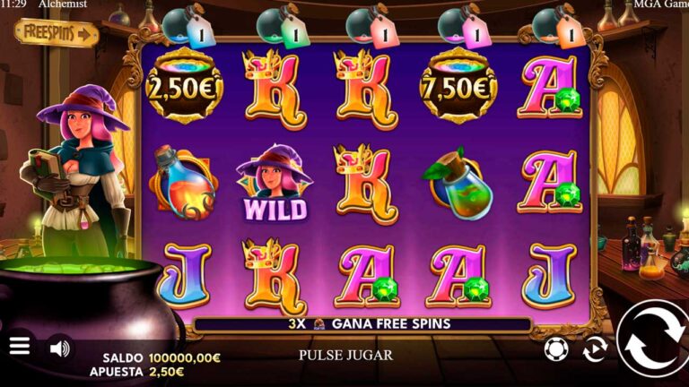 Riquezas da Alquimia online slot gameplay screenshot