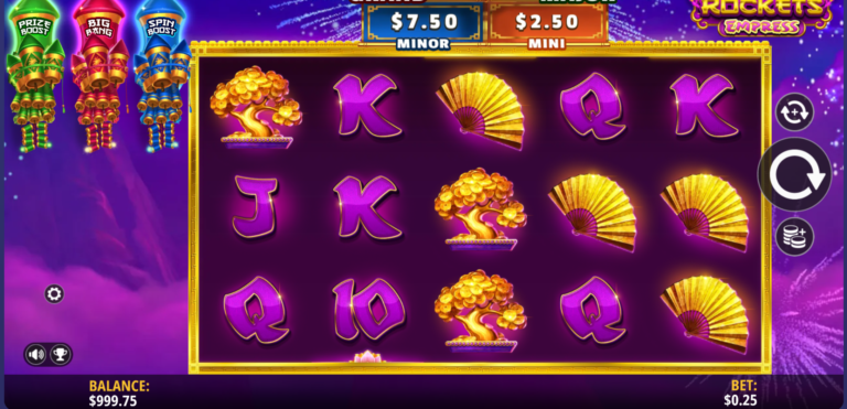 Rising Rockets Empress slot gameplay screenshot