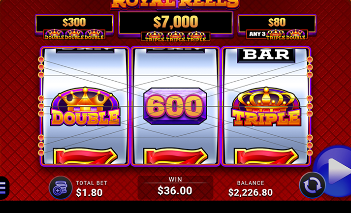 Royal Reels AGS slot gameplay screenshot