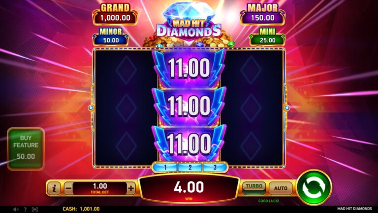 Mad Hit Vegas Diamonds Online Video Slot