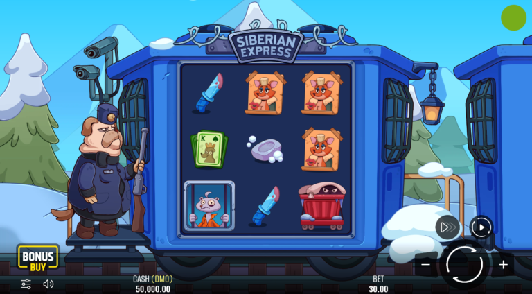 Siberian Express slot gameplay screenshot