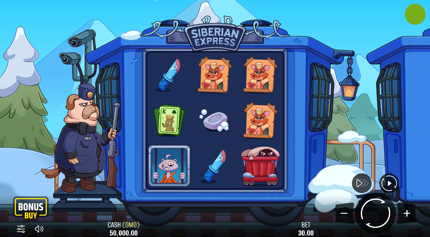 Siberian Express slot gameplay screenshot