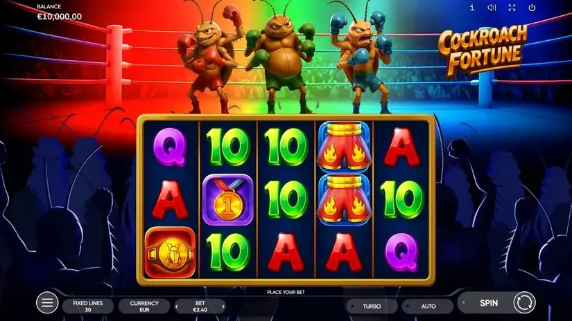 Cockroach Fortune Endorphina slot gameplay screenshot