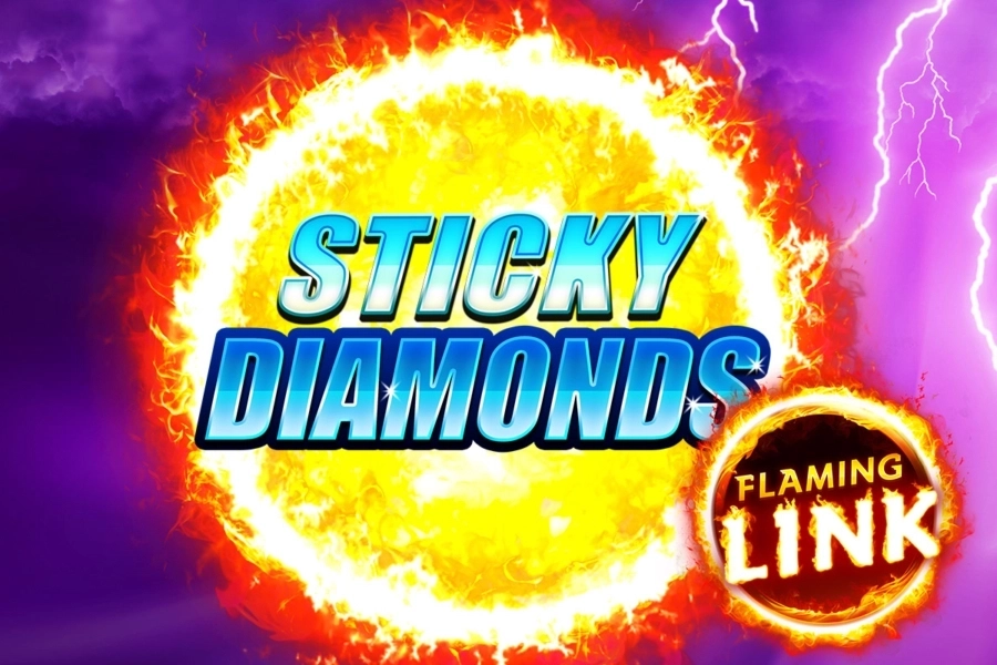 Sticky Diamonds Flaming Link Online Video Slot