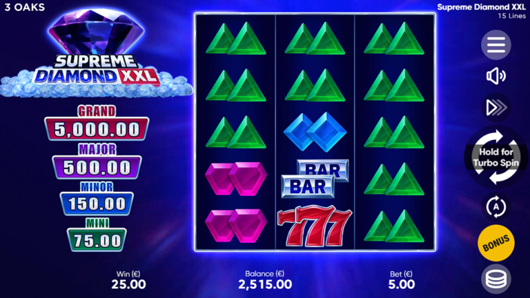 Supreme Diamond XXL slot gameplay screenshot