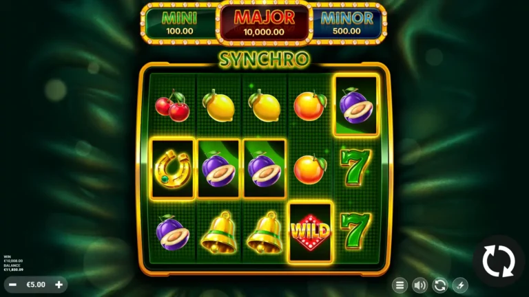 Synchro slot gameplay screenshot