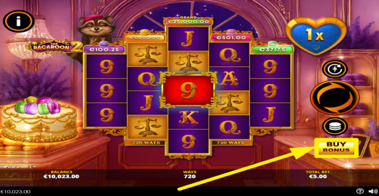 The Racaroon 2 Online Video Slot gameplay screenshot