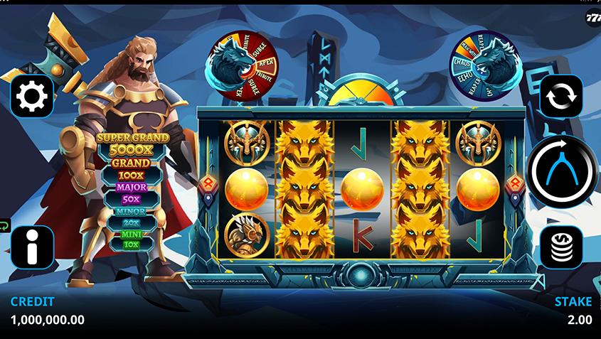 Thor Unleashed Online Video Slot gameplay screenshot
