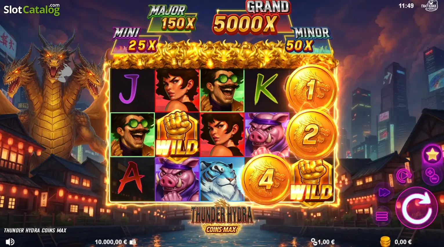 Thunder Hydra Coins Max Online Video Slot