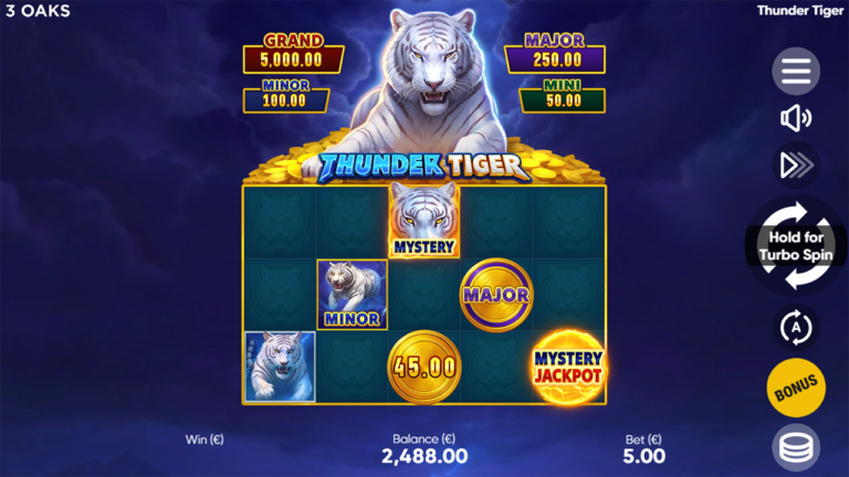 Thunder Tiger slot gameplay screenshot