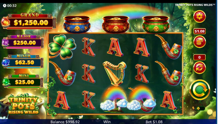 Trinity Pots Rising Wilds Online Video Slot screenshot