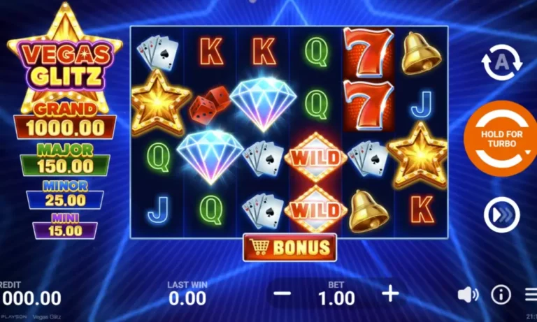 Vegas Glitz slot gameplay screenshot