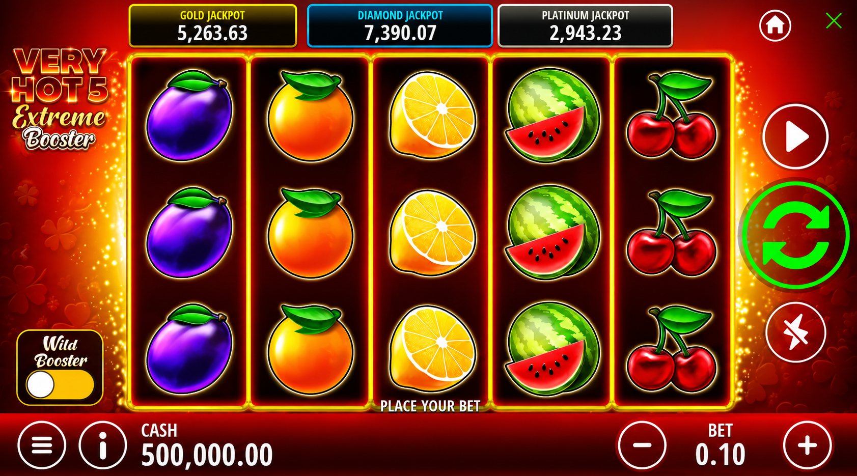 Very Hot 5 Extreme Booster Online Video Slot gameplay screenshot