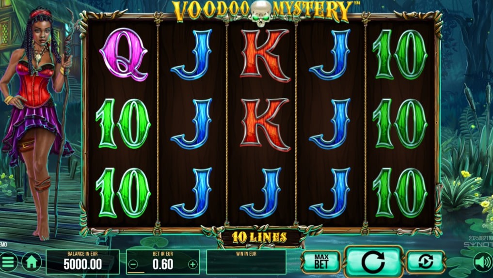 Voodoo Mystery slot gameplay screenshot