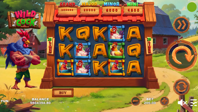 Wild Cock Zillion Games slot gameplay screenshot