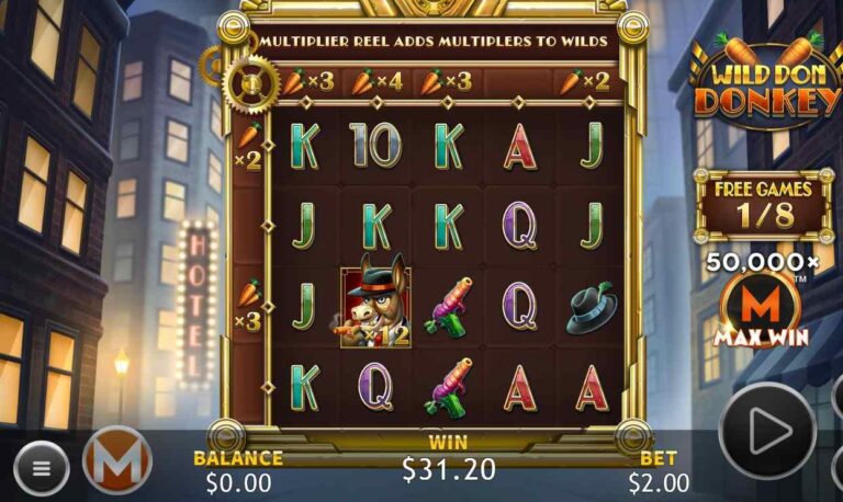 Wild Don Donkey slot gameplay screenshot