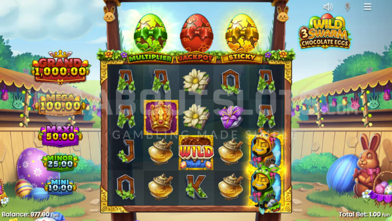 Wild Swarm 3 Chocolate Eggs Online Video Slot gameplay screenshot