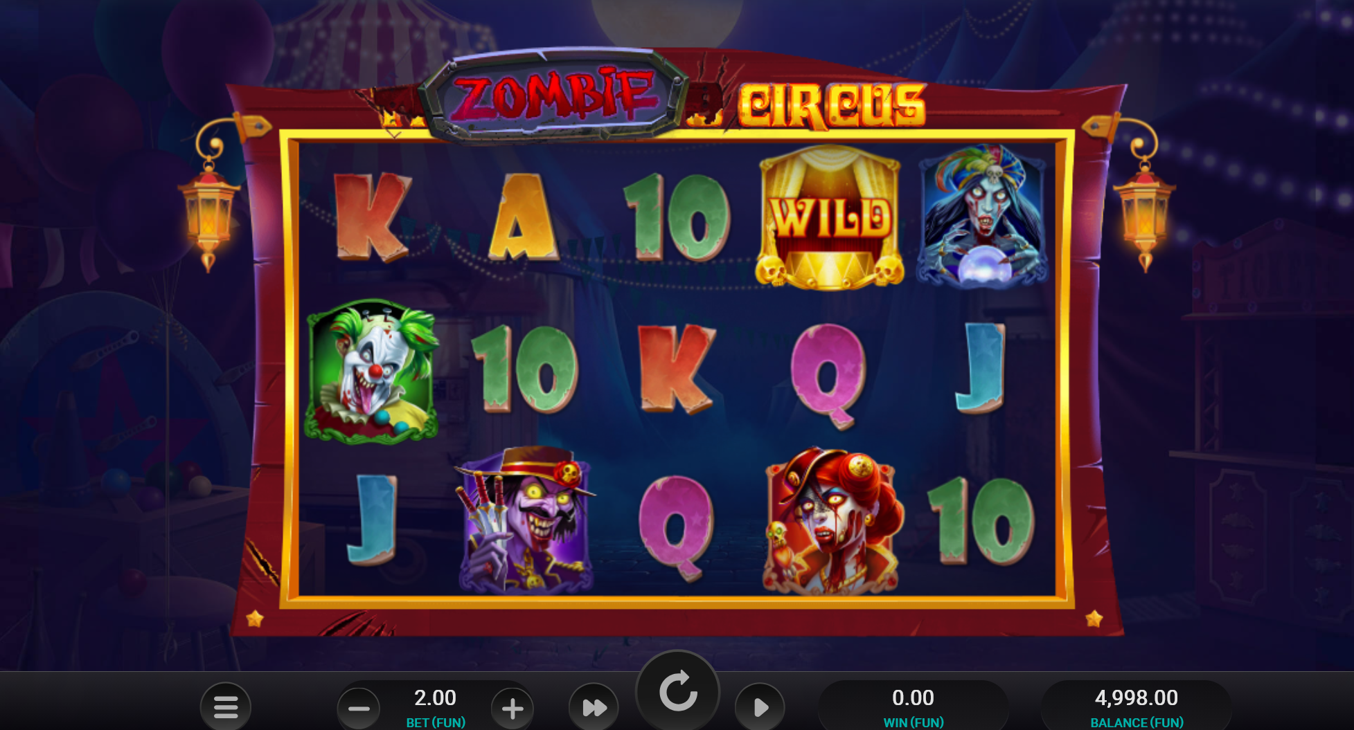 Zombie Circus Online Video Slot