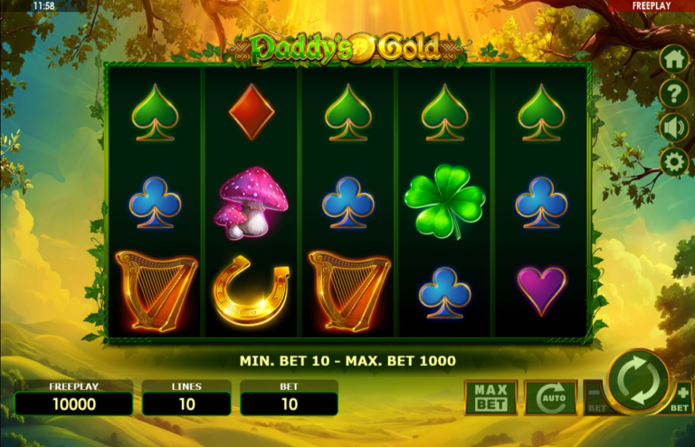 Paddy's Gold slot gameplay screenshot