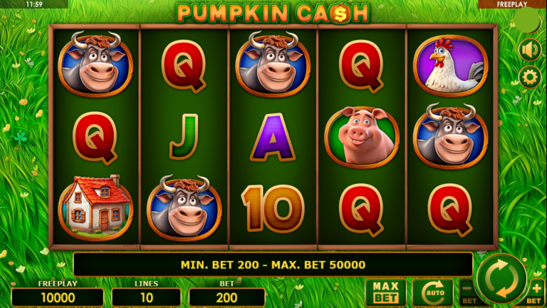 Pumpkin Cash slot gameplay screenshot
