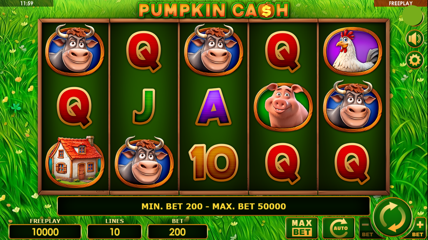 Pumpkin Cash slot gameplay screenshot