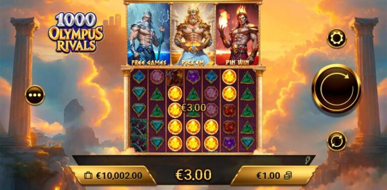 1000 Olympus Rivals slot gameplay screenshot