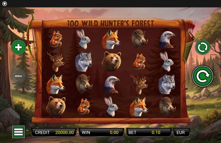 100 Wild Hunter's Forest slot gameplay