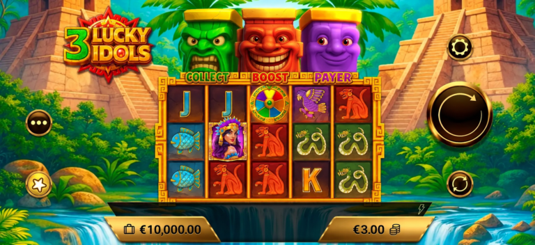 3 Lucky Idols slot gameplay screenshot