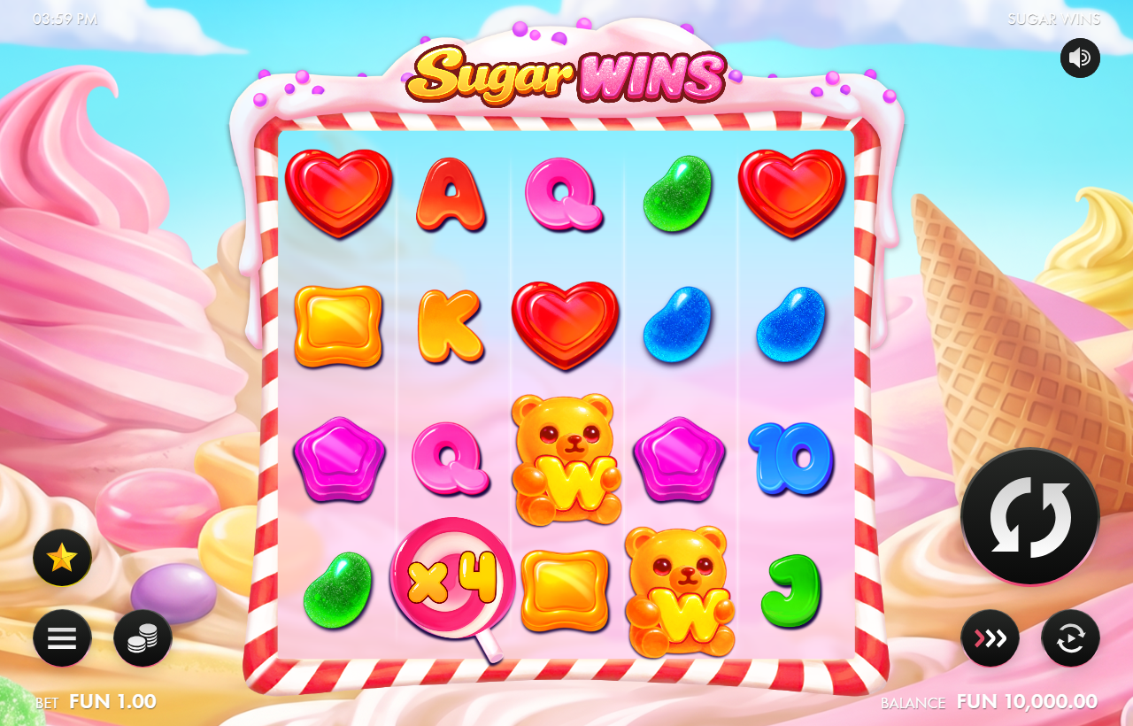 Sugar Wins Online Video Slot real gameplay screenshot