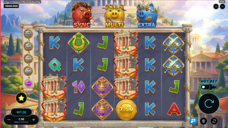 3 Pigs of Olympus 2 slot gameplay screenshot
