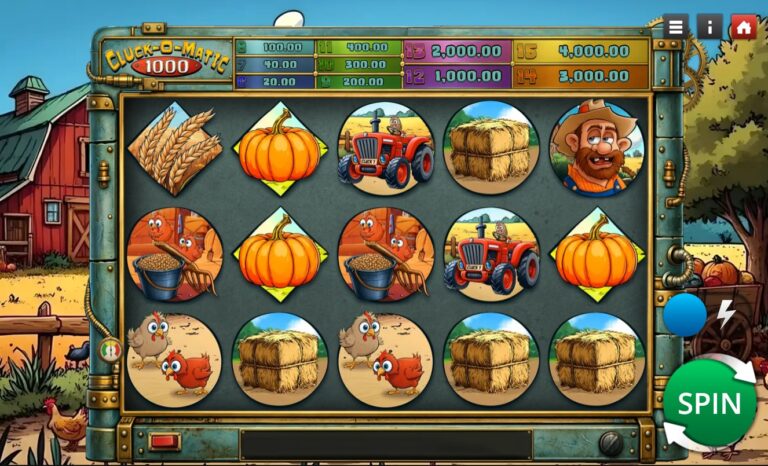 Cluck-O-Matic 1000 slot gameplay screenshot