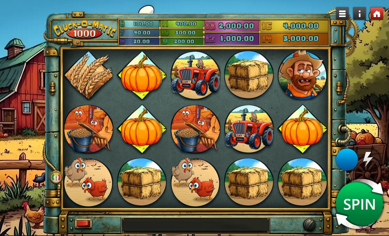 Cluck-O-Matic 1000 slot gameplay screenshot