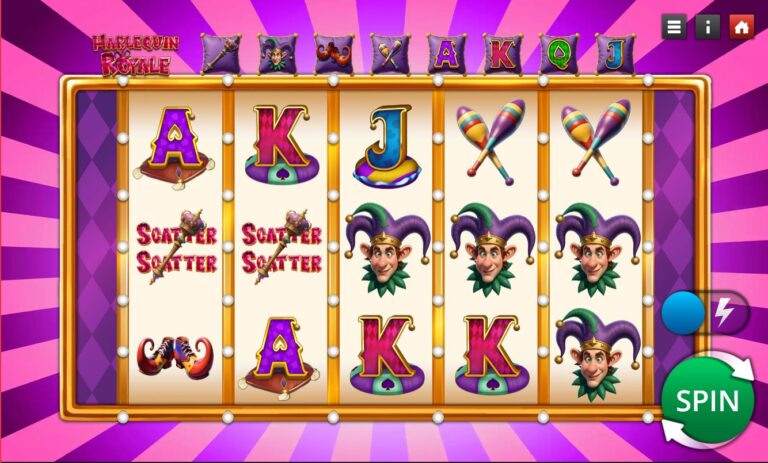 Harlequin Royale slot gameplay screenshot