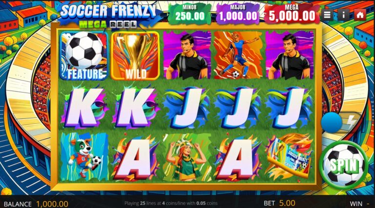 Soccer Frenzy slot gameplay screenshot