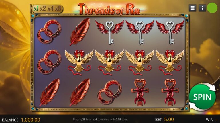 Threads of Ra slot gameplay screenshot