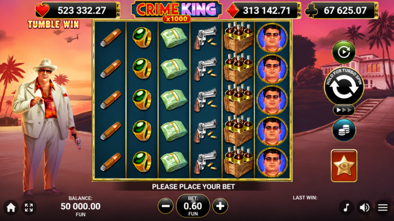 Crime King slot gameplay screenshot