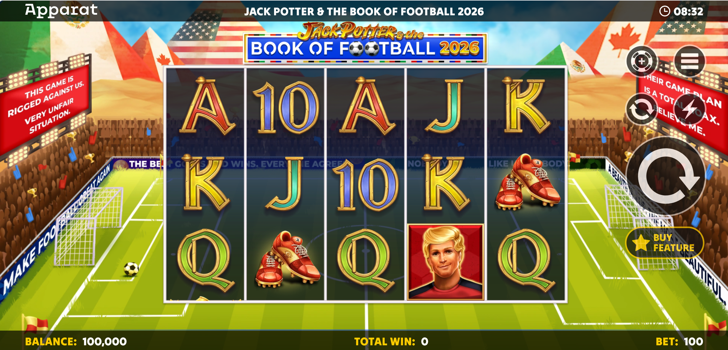 Jack Potter & The Book of Football 2026 slot gameplay screenshot