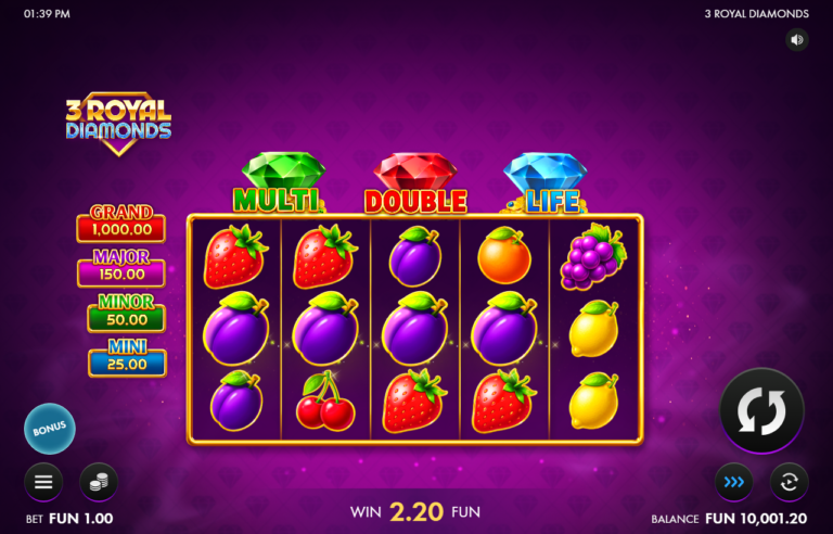 3 Royal Diamonds slot screenshot
