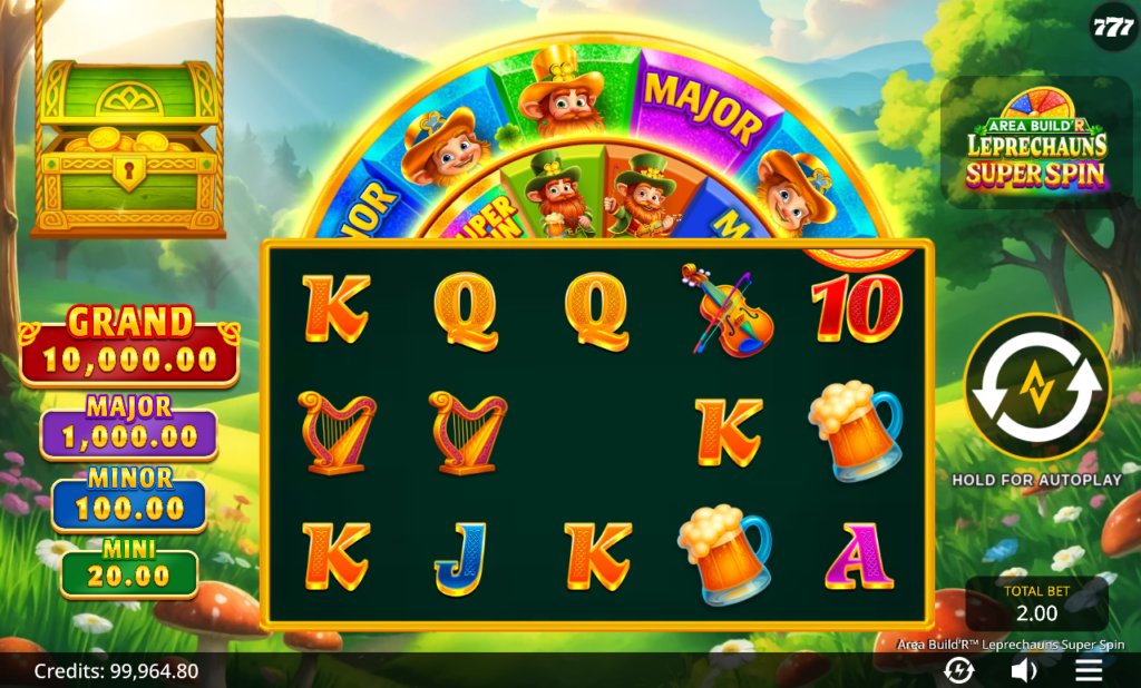Area Build'R Leprechauns Super Spin slot gameplay screenshot