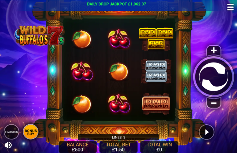 Wild Buffalo’s 7s slot screenshot