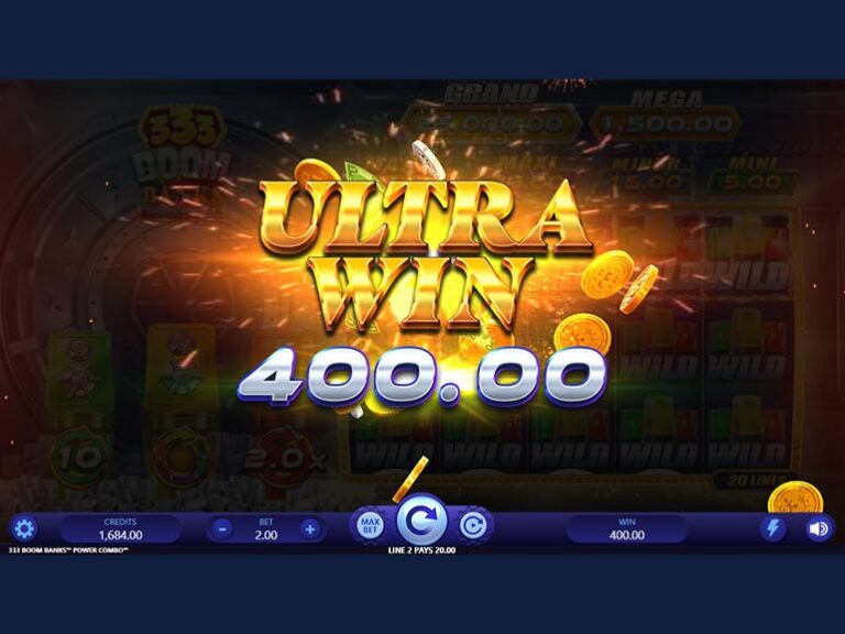 333 Boom Banks Power Combo King Millions slot gameplay screenshot