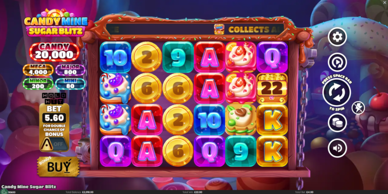 Candy Mine Sugar Blitz slot gameplay screenshot